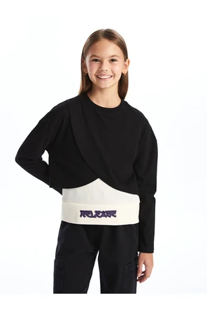 LC Waikiki Lw - Crew Neck Girls Undershirt and Sweatshirt 2-Pack