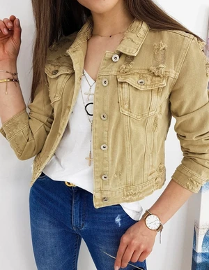 BUENOS women's denim jacket, beige TY1249