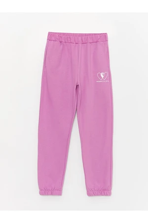 LC Waikiki Printed Girls' Jogger Sweatpants with Elastic Waist