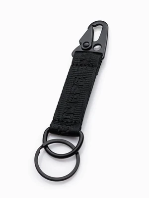 Ombre Men's key ring with snap hook - black