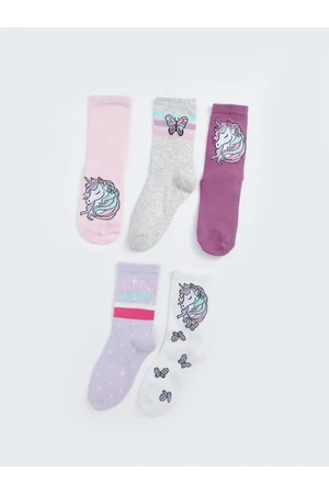 LC Waikiki Lcw Patterned Girls Socks 5-Pack