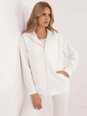 White zip-up hoodie with patterns