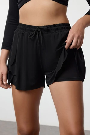 Trendyol Black 2 Layered Tights Inside Knitted Sports Shorts