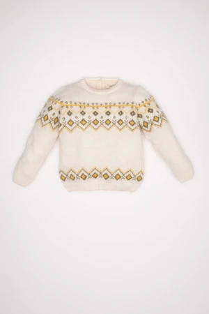 DEFACTO Baby Boy Regular Fit Ethnic Patterned Knitwear Sweater