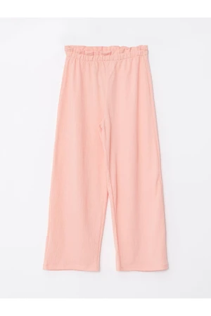 LC Waikiki Basic Wide Leg Girls' Trousers with Elastic Waist