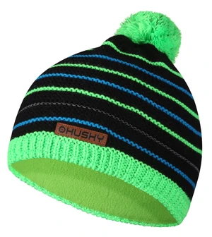 Husky  Cap 34 čierna/neon zelená, XS Detská čiapka