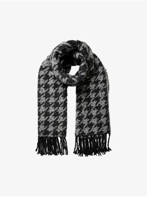 Grey-Black Patterned Scarf Pieces Pyron - Women