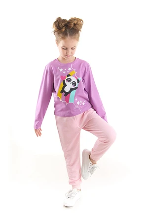 Denokids Rainbow Panda Girls Kids T-Shirt Pants Suit