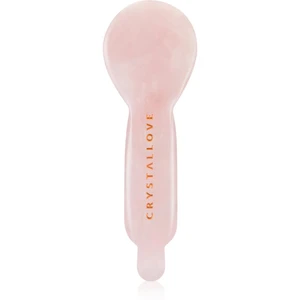 Crystallove Rose Quartz Spoon Eye Gua Sha masážní pomůcka na oční okolí 1 ks