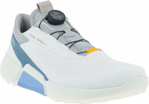 Ecco Biom H4 BOA Golf White/Retro Blue 48 Chaussures de golf pour hommes