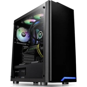 Thermaltake H100 TG midi tower PC skrinka čierna 1 predinštalovaný ventilátor, bočné okno