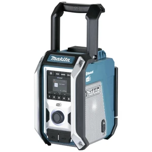 Makita DMR115 odolné rádio DAB, DAB+ AUX, Bluetooth, USB  odolné proti striekajúcej vode, nárazuvzdorné tyrkysová, čiern