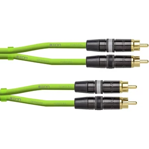 Cordial CEON DJ RCA 1.5 G audio prepojovací kábel [1x cinch zástrčka - 1x cinch zástrčka] 1.50 m zelená