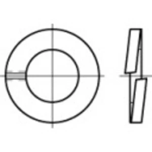 TOOLCRAFT  105624 pérové podložky Vnútorný Ø: 2.6 mm  DIN 127   pružinová ocel  100 ks