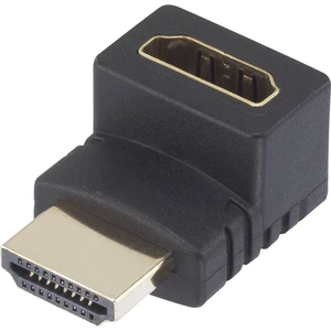 HDMI adaptér [1x HDMI zástrčka - 1x HDMI zásuvka] Sklonený 270 ° nahor pozlátené kontakty SpeaKa Professional