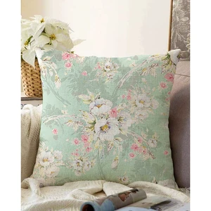 Zelená obliečka na vankúš s prímesou bavlny Minimalist Cushion Covers Blossom, 55 x 55 cm