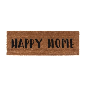 Rohožka s čiernym nápisom PT LIVING Happy Home, 26 × 75 cm