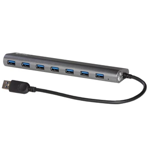 USB Hub i-tec USB 3.0 / 7x USB 3.0 (U3HUB778) čierny rozbočovač • 7× USB 3.0 • bez instalace ovladačů • přepěťová ochrana • vysoká kompatibilita • síť