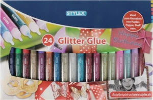 Lepidla glitter glue 24ks