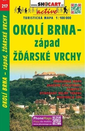 Okolí Brna-západ, Žďárské vrchy 1:100 000