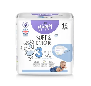 BELLA HAPPY Baby Plienky jednorazové Midi 5-9 kg 16 ks