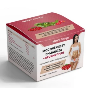 MOVIT ENERGY Močové cesty D-Manóza + Brusinky plus 30 sáčků