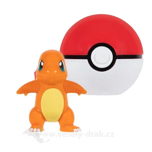 Jazwares Pokémon Clip and Go Poké Ball - figurka Charmander