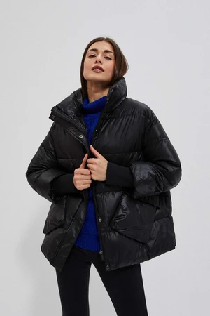 quilted jacket with collar