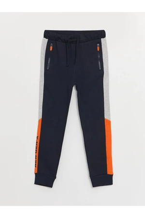 LC Waikiki Color-blocked Boys Jogger Sweatpants with Elastic Waist.