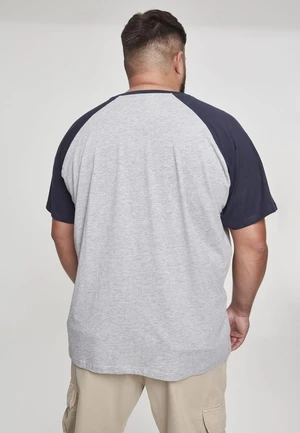 Raglan contrasting T-shirt grey/navy