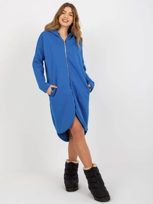 Women's long zip-up hoodie Rue Paris Tina - blue