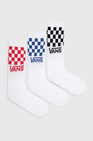 Ponožky Vans 3-pack bílá barva, VN000F0WWHT1