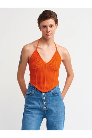 Dilvin 10142 Barbell Neck Knitwear Undershirt-orange