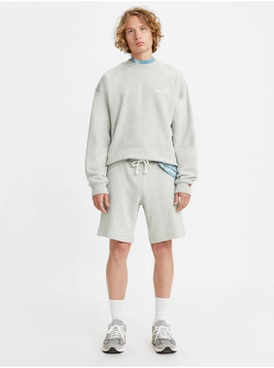 Levi&#39;s Světle šedé unisex teplákové kraťasy Levi's® - Pánské