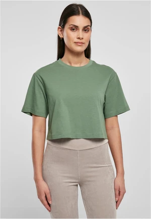 Women's short oversized sage T-shirt