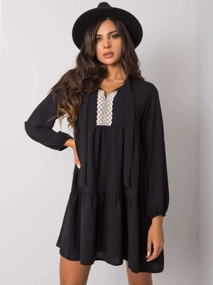 RUE PARIS Black loose dress