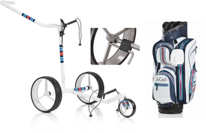 Jucad Carbon 3-Wheel Deluxe SET White Wózek golfowy ręczny