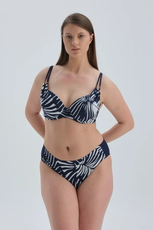 Dagi Navy Blue High Waist Bikini Bottom