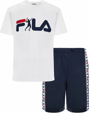 Fila FPS1131 Man Jersey Pyjamas White/Blue XL Fitness fehérnemű