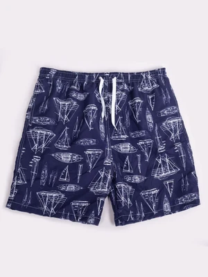 Yoclub Kids's Swimsuits Boys' Beach Shorts P1 Navy Blue