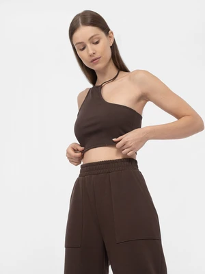 Dámsky crop top s asymetrickým ramienkom