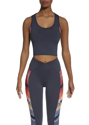 Bas Bleu Crop top TEAMTOP 30 sports black with functional inserts