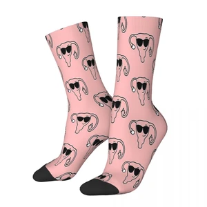 Pink Uterus Doctor Medical Nurse Hospital Socks Male Mens Women Spring Stockings Polyester