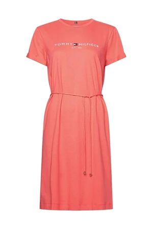 Tommy Hilfiger Dress - TH COOL REG HILFIGER DRESS SS orange