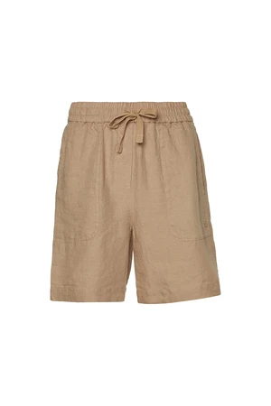 Tommy Hilfiger Krátke nohavice - LINEN PULL ON SHORT béžové