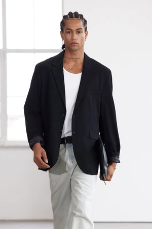 Trendyol Limited Edition Black Regular Fit Woven Classic Blazer Jacket