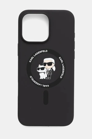 Puzdro na mobil Karl Lagerfeld iPhone 16 Pro Max 6.9 čierna farba, KLHMP16XSCMKCRHK