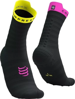 Compressport Pro Racing V4.0 Ultralight Run High Black/Safety Yellow/Neon Pink T1 Skarpety do biegania