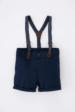 DEFACTO Baby Boy Basic Gabardine Shorts Suspended 2-Piece Set