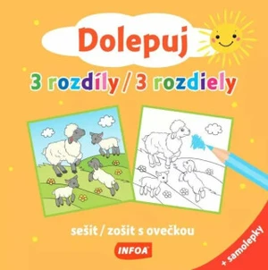 Dolepuj 3 rozdíly / 3 rozdiely - sešit/ zošit s ovečkou + samolepky (CZ/SK vydanie)